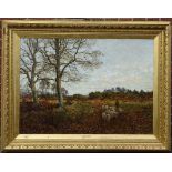 John Aborn, large oil on canvas, a bit of Surrey, 31" x 43", original gilt-gesso frame