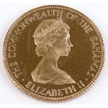 A Commonwealth of the Bahamas $50 gold coin, 1973