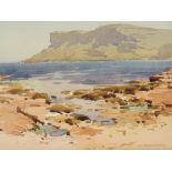 Richard Faulkner (Irish, 1917 - 1988), watercolour, Fairhead County Antrim, 7" x 10.5", framed