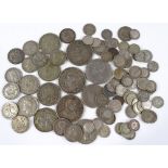 A collection of silver coins