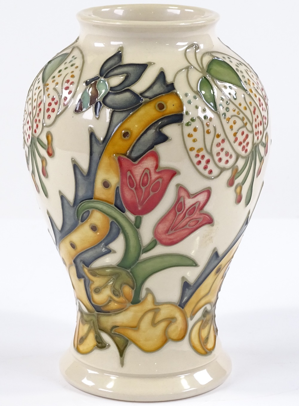 A Moorcroft Golden Lily design vase, by Rachel Bishop, height 17cm - Image 2 of 3