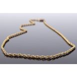 A 9ct gold rope twist necklace, length 520mm, 7.8g