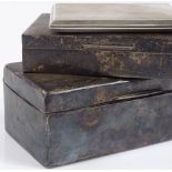 A rectangular engine turned cigarette case, with sliding opening action, by Leighton Brothers,