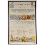 An original London Underground railway poster "Enjoy your London" no. 4 The River, designed by Betty