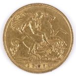 A 1907 gold half sovereign