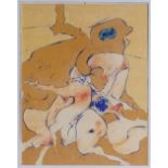 Dorothea Tanning, lithograph, abstract forms, 1974, cat. no. 41, sheet size 12" x 9.5", framed