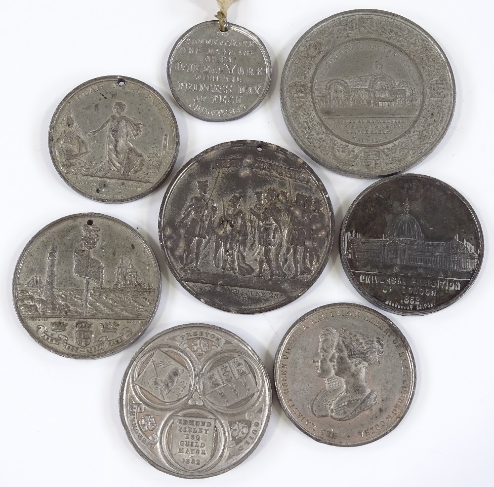 A group of commemorative medallions - Image 2 of 3