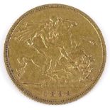 An 1898 gold half sovereign