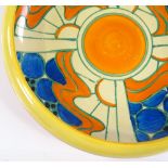 A Clarice Cliff Fantasque Art Deco pottery bowl, diameter 28cm