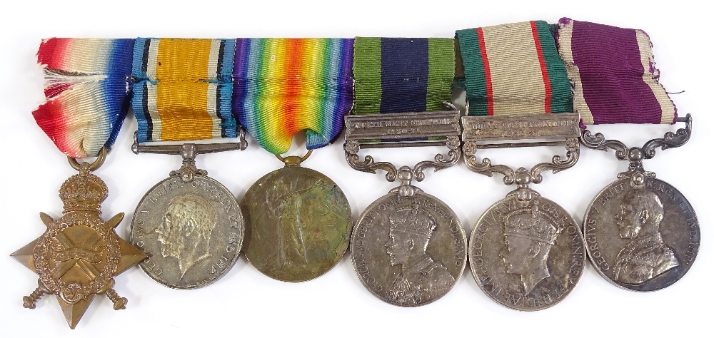 A group of 6 India Campaign and First War Service medals, awarded to M-14241 Sgt P L Boxall, Army