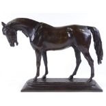 Alexander Phimister Proctor (American 1862 - 1950), bronze sculpture, Arabian stallion, length 45cm,