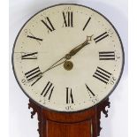 A George III mahogany-cased drop-dial tavern clock, with painted dial and brass 8-day movement, dial