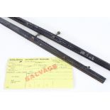 A pair of British Airways Concorde windscreen wiper blades, from aircraft 208G-BOAB, from the