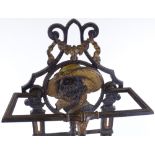 A Victorian painted and gilded cast-iron stick stand, height 74cm, width 38cm