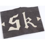 An SK cloth armband