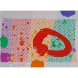 Albert Irvin, colour screen print, abstract composition, 2002, signed in pencil, sheet size 6" x 8",