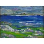 Late 20th century Scottish School, acrylic on board, a summer's day Iona, unsigned, 11" x 15",