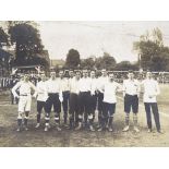 Early football interest, a photographic postcard depicting the 1911 England International Amateur