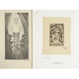Jan Konupek (1883 - 1950), 2 Surrealist School etchings, signed in pencil (2)