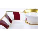 A Bernadoud Limoges porcelain caviar set, by Olivier Gagnere, 2001, 22.5cm x 16cm