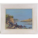 Late 20th century oil on canvas, Cornish coastal scene, unsigned but possibly by Douglas Hill, 12" x