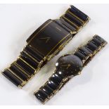 2 Rado DiaStar Quartz wristwatches, stainless steel case with ceramic straps, largest case width