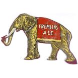 A Vintage double-sided enamel advertising sign for Fremlins Ale, length 65cm, height 45cm