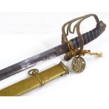 A Victorian military dress sword, by Hamburger, Rogers & Co of King Street Covent Garden London,