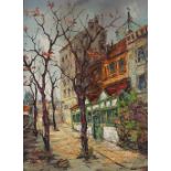 A Passero, oil on canvas, Montmartre Paris, 29" x 21", framed