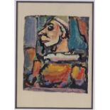 Georges Rouault, photogravure portrait, 1943, limited edition, image size 12" x 9.5", framed