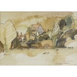 Graham Clarke, watercolour, Bockingford, Loose Valley, Maidstone, 5" x 7", framed