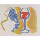 Monica Lind (Swedish), colour lithograph, modernist composition, no. 226/500, signed in pencil,