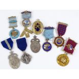 A group of silver and silver-gilt Masonic medals
