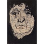 Arnold Daghani (1909 - 1985), black ink / pastel, Vencoise au marche, circa 1960s, 18" x 12", framed