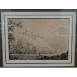 18th / 19th century English School, watercolour, Continental landscape, unsigned, 5" x 7", framed