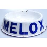 A Vintage melox advertising animal feed bowl, diameter 10"