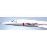 A large composition desktop model of Concorde, length 33"