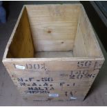 A Vintage Malta Naafi Scotch Whisky pine crate