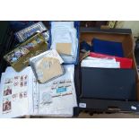 A large collection of postage stamps in albums, First Day Covers and loose stamps