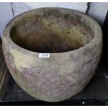 A large textured terracotta garden plant pot, H45cm