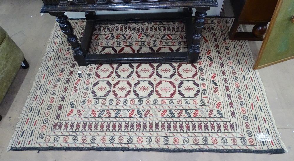 A needlework Sumak Kilim rug, 175cm x 127cm