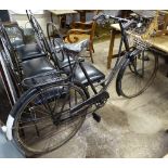 An 1890s Raleigh bicycle, with Leatheries saddle