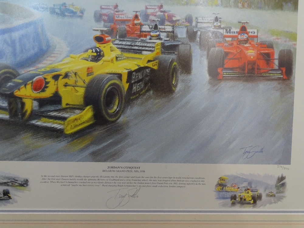 Framed Formula One print, "Jordan's Conquest", 274/395 - Image 2 of 2