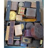 2 boxfuls of various boxes and tins