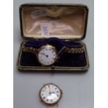 2 lady's 9ct gold cased wristwatches