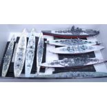 A group of Atlas collection diecast model ships