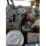 2 boxes of tilley lamps, heaters etc
