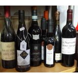 Various bottles of red wine (9)