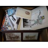 Vintage photographs postcards and ephemera, and a 35mm Cannon camera