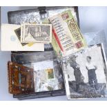 A group of cigarette cards and ephemera
